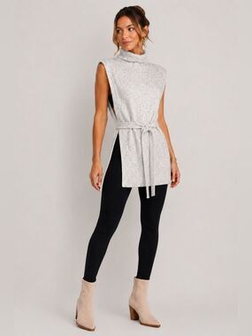 Chloe & Jasmine Long Poncho Sweater Cover Up